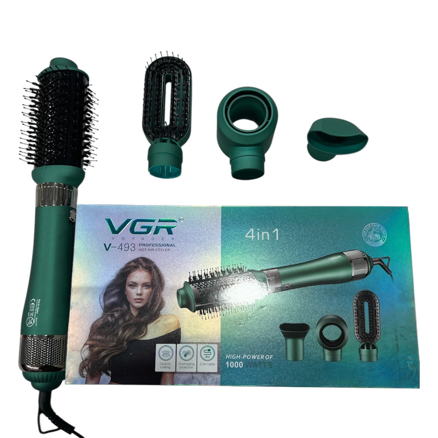 Фен-щетка VGR V-493 4-in-1Green