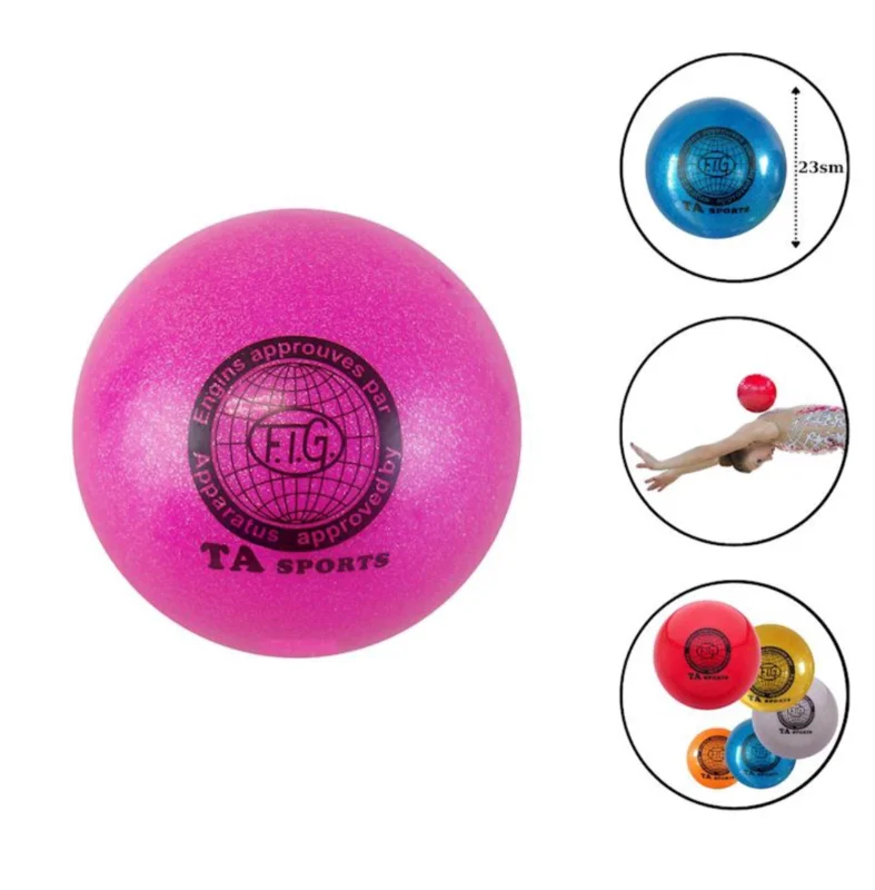 Rhythmic gymnastics ball WS0657, pink, 23 cm