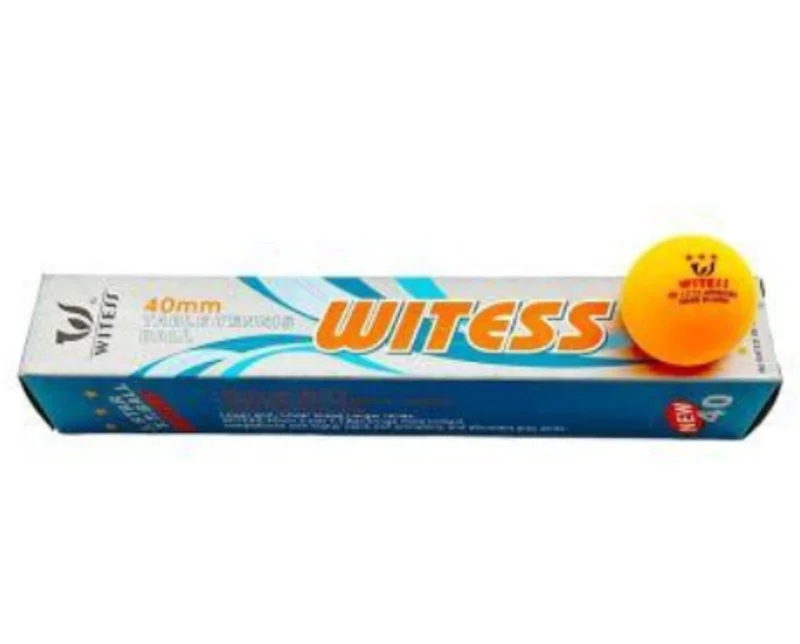 Набор мячей для пинг-понга Witess, 6 шт., желтые, 40 мм - WS0872