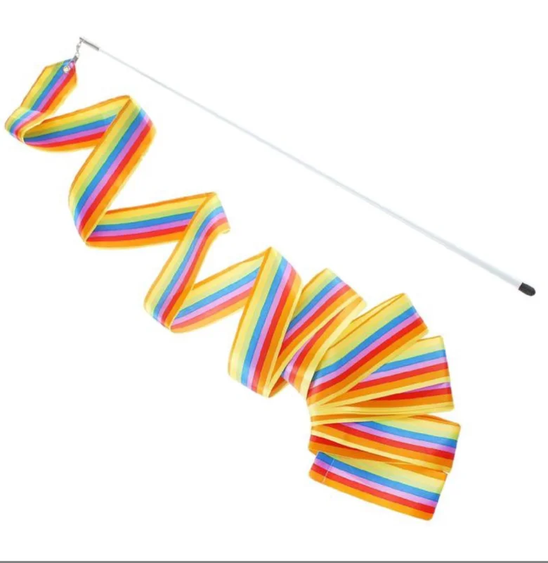 Elastic ribbon bar for rhythmic gymnastics WS0649, colorful