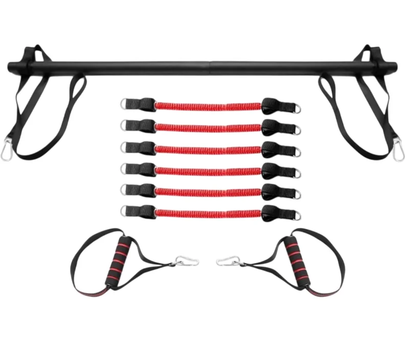 Yoga and fitness set WS0664, black/red