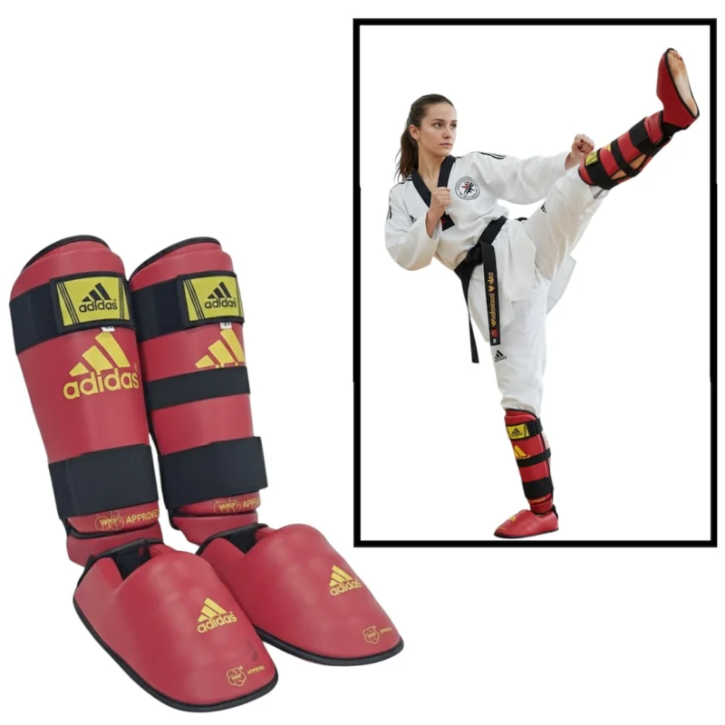 Döyüş sənətləri üçün aksessuarlar Adidas karate üçün ayaqlıq, qırmızı, XL ölçü - WS2557_XL