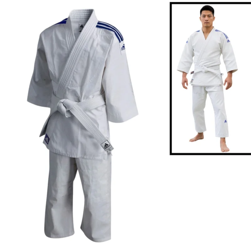 Kimono Adidas WS2424, white, fabric, size 140