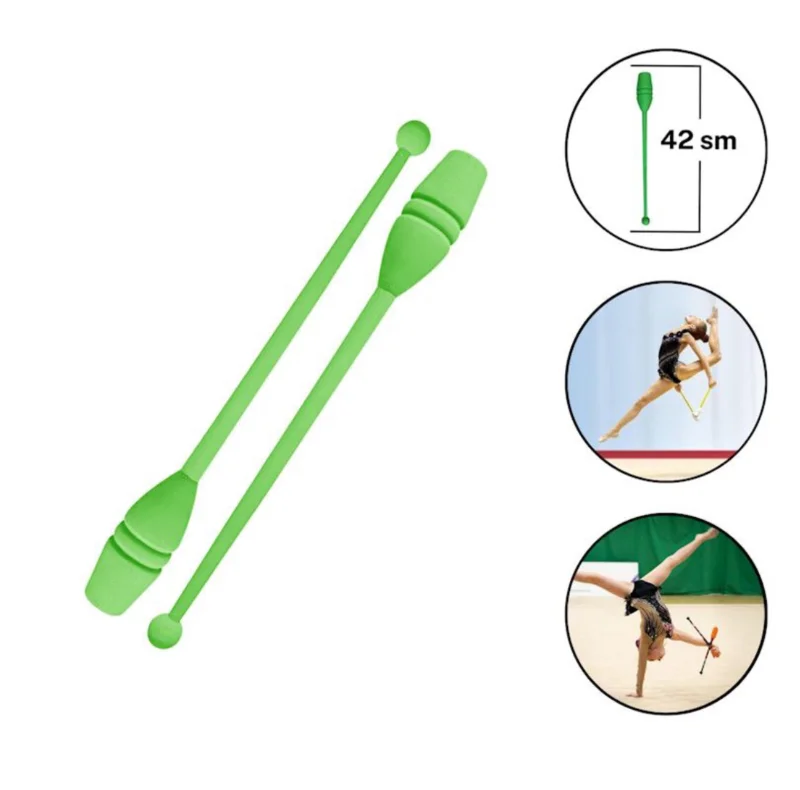 Bədii gimnastika üçün gürz WS0640, yaşıl, 42 sm