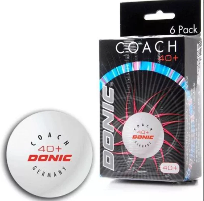 Ball set for table tennis Donic, 6 pcs, white - WS0875