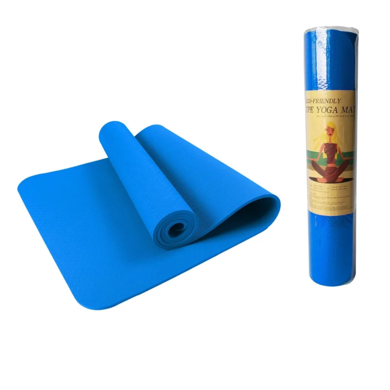 Yoga mat WS0736, blue, 180x61x0.6 cm