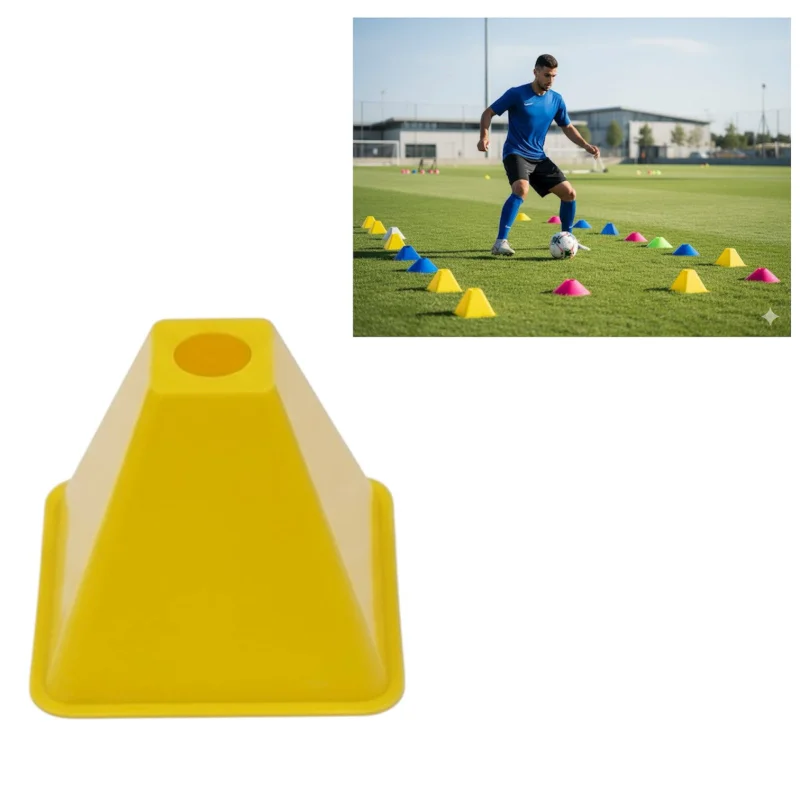 Training cone WS1865, plastic, 10 cm, yellow