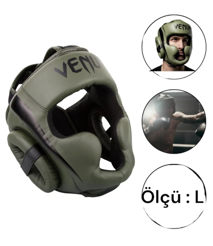 Protective helmet WS1193, artificial leather, green, size L