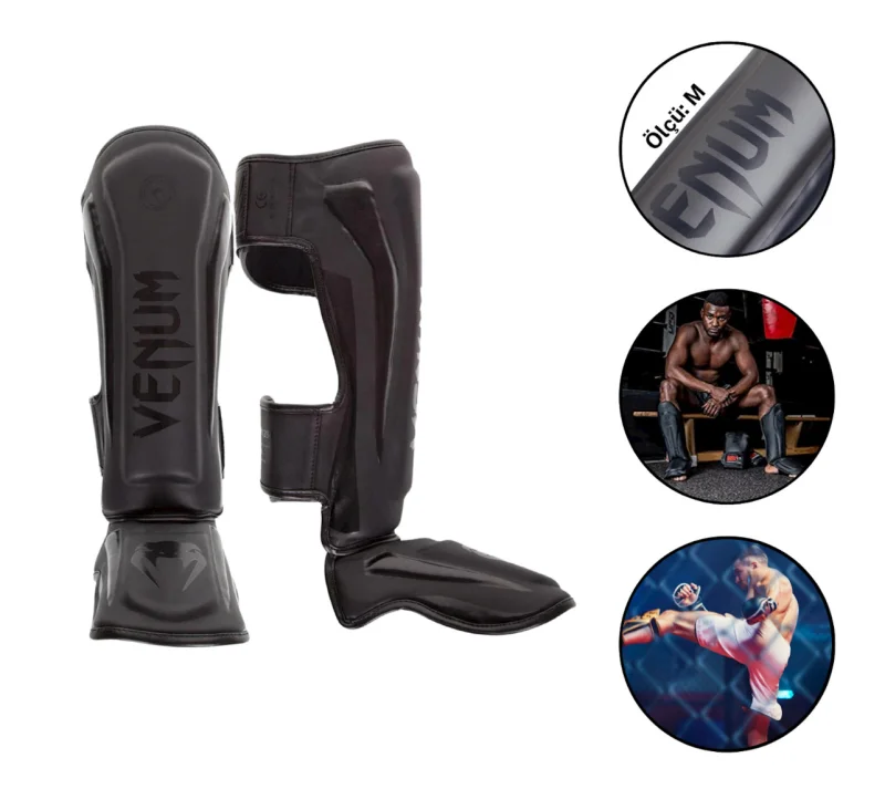 Перчатки для кикбоксинга Venum WS1233, черные, размер M.