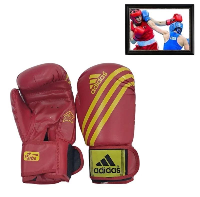 Boxing gloves, polyurethane, red, size 8