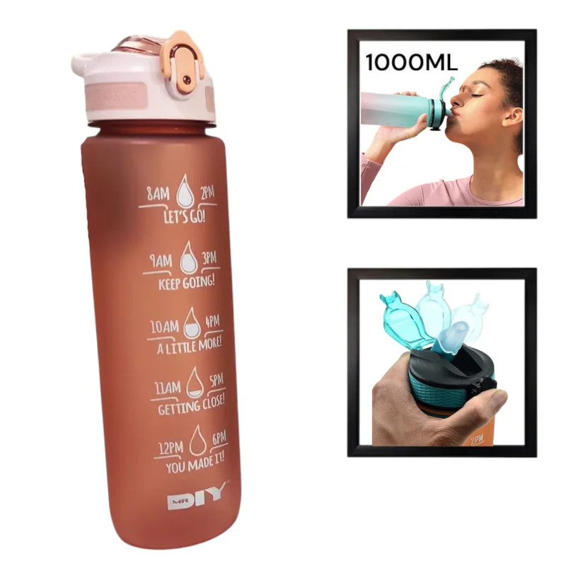 Sports water bottle, red, 1000 ml - WS1285