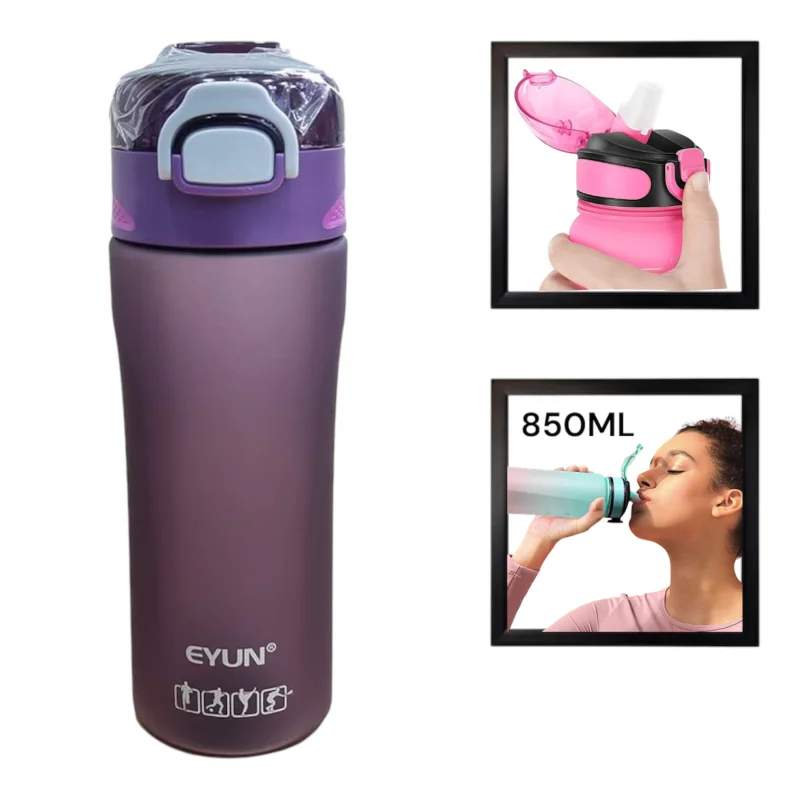 İdman su qabı WS1281, bənövşəyi, 850 ml