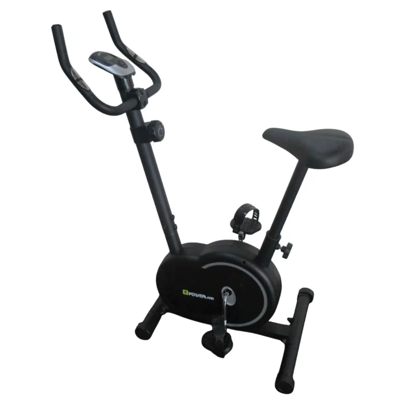 Powerland YK-B2001 exercise bike, 100 kg weight capacity, 8 levels of magnetic resistance, with display panel - WS1514