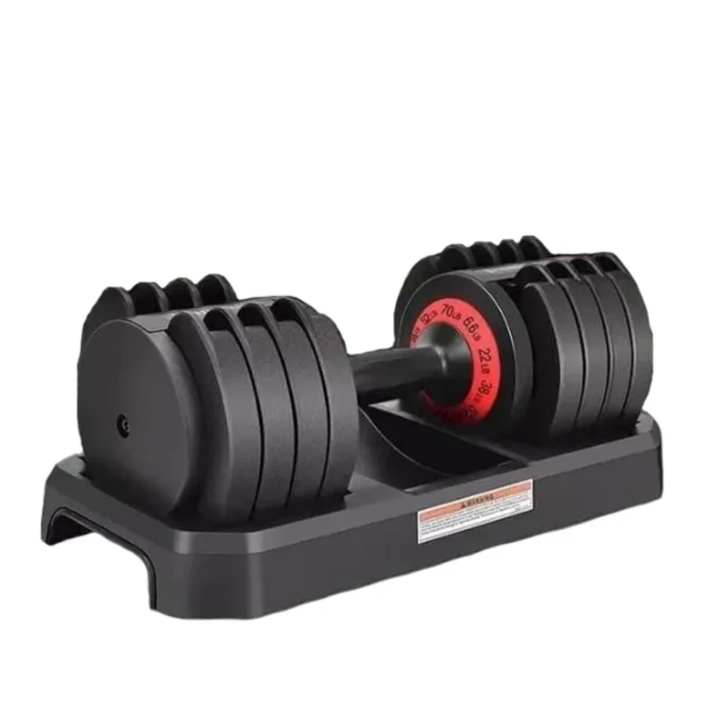 Adjustable dumbbell WS0073, 1 pc, 20 kg, plastic, black