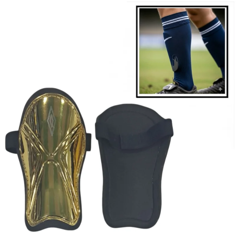 Football shin guards, gold, high quality and durable - WS1728