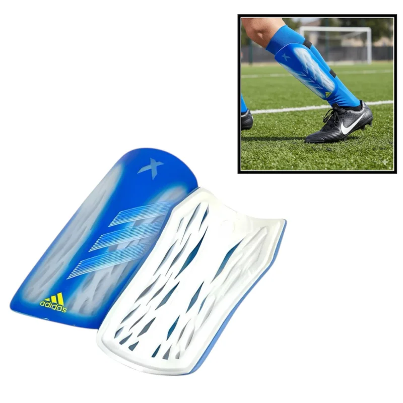 Football shin guards, blue, high quality and durable - WS1721