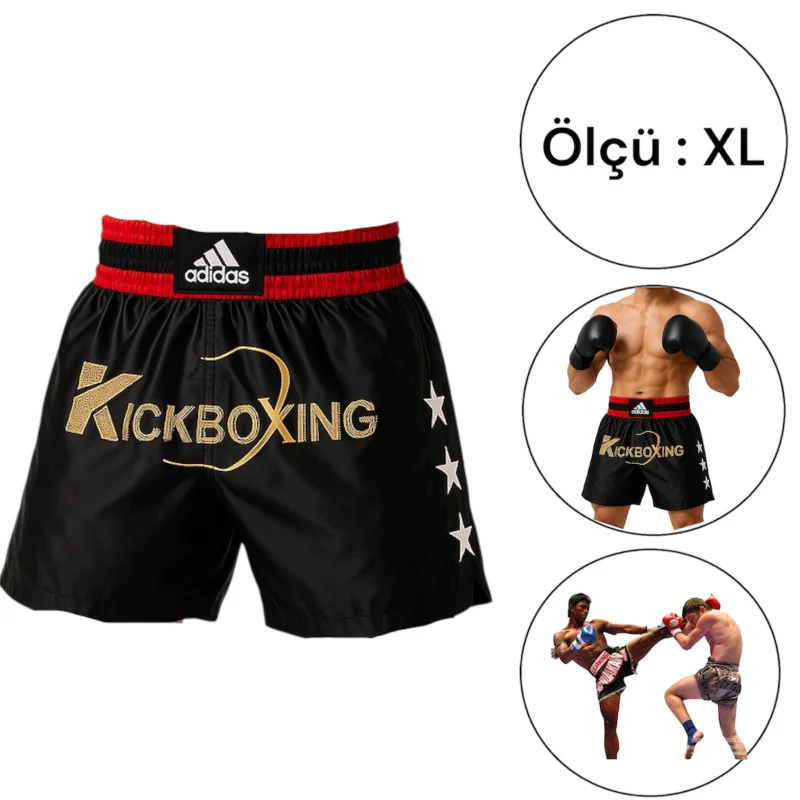 Kickboxing shorts WS1251, black, size XL