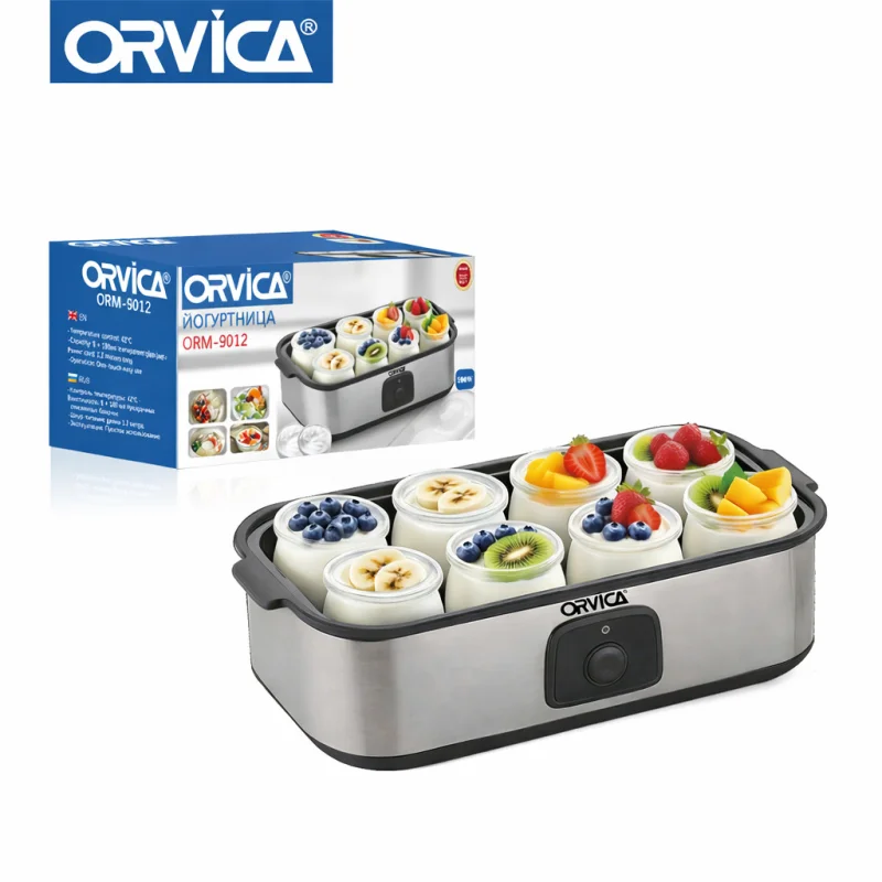Йогуртница Orvica ORM-9012 серебристого цвета