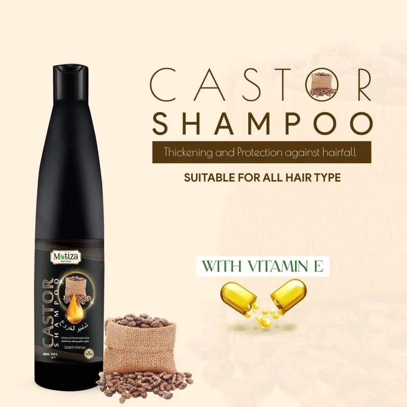Saç şampunu Motiza Natural Castor, 400 ml