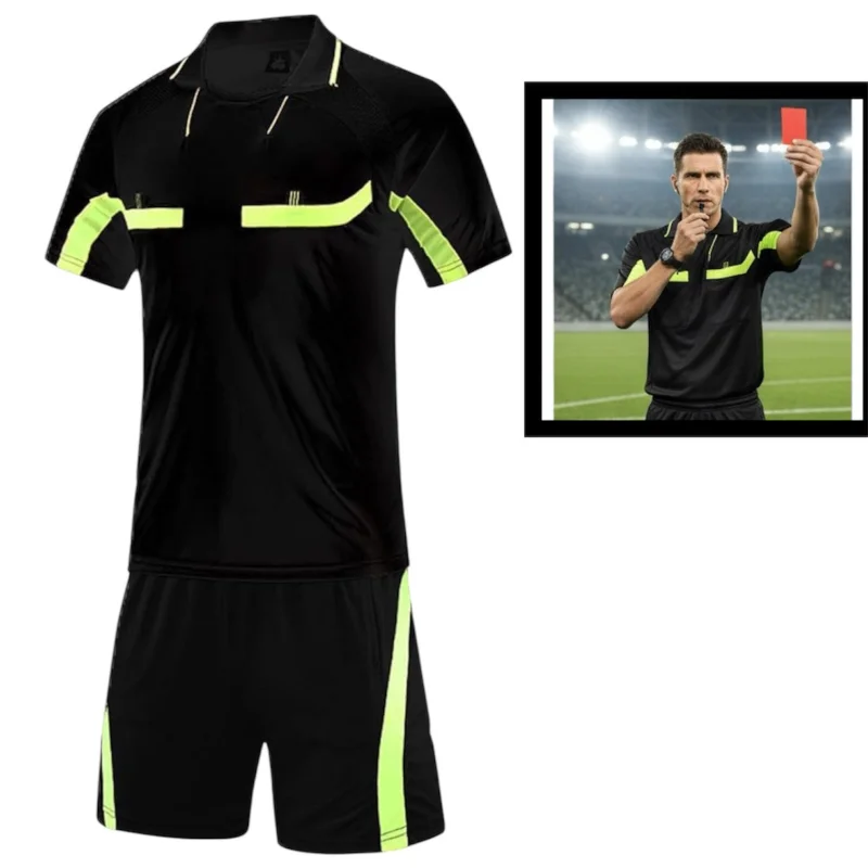 Referee suit WS1952, black, fabric, size L