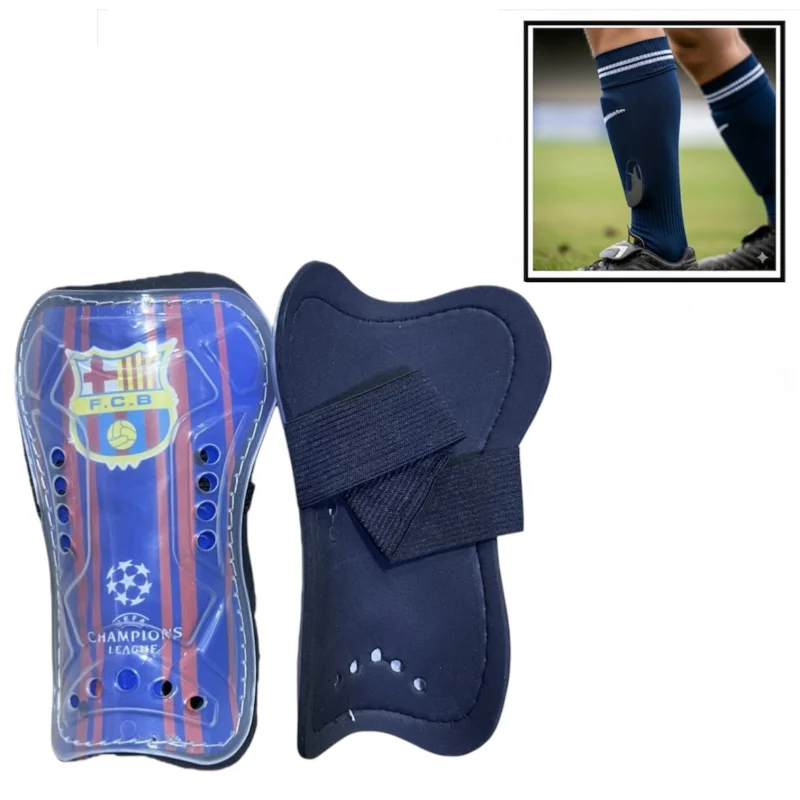 Futbol üçün ayaq qoruyucu şitki, Barcelona logolu, yüksək keyfiyyətli və dayanıqlı - WS1729