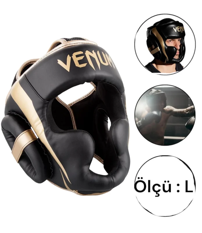 Qoruyucu dəbilqə WS1196, süni dəri, qara/qızılı, ölçü L