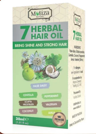 Saçlar üçün yağların qarışığı Motiza Natural 7 Herbal 30 ml