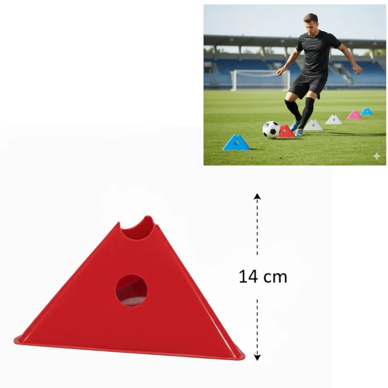 Training cone WS1867, plastic, 14 cm, red