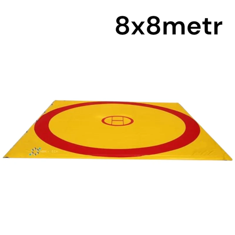 Güləş üçün xalça WS2423, 8x8 m, sarı