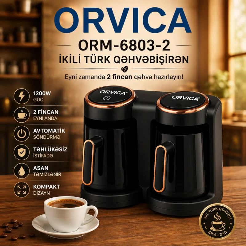 Кофеварка Orvica ORM-6803-2, черная