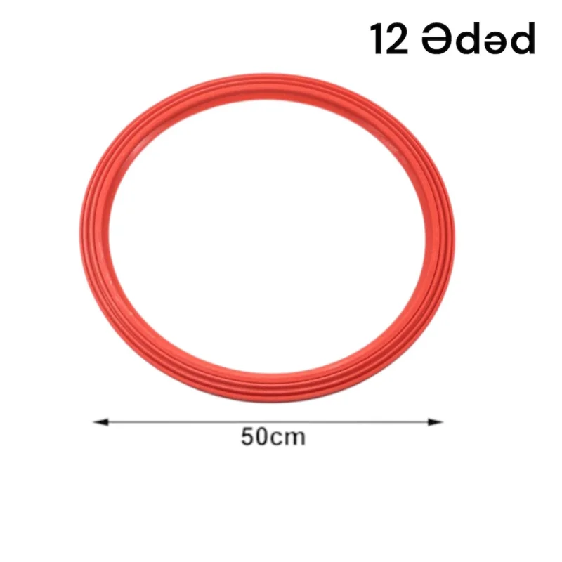 Soccer training circles, 50 cm diameter, 12 pieces, assorted colors - WS1594