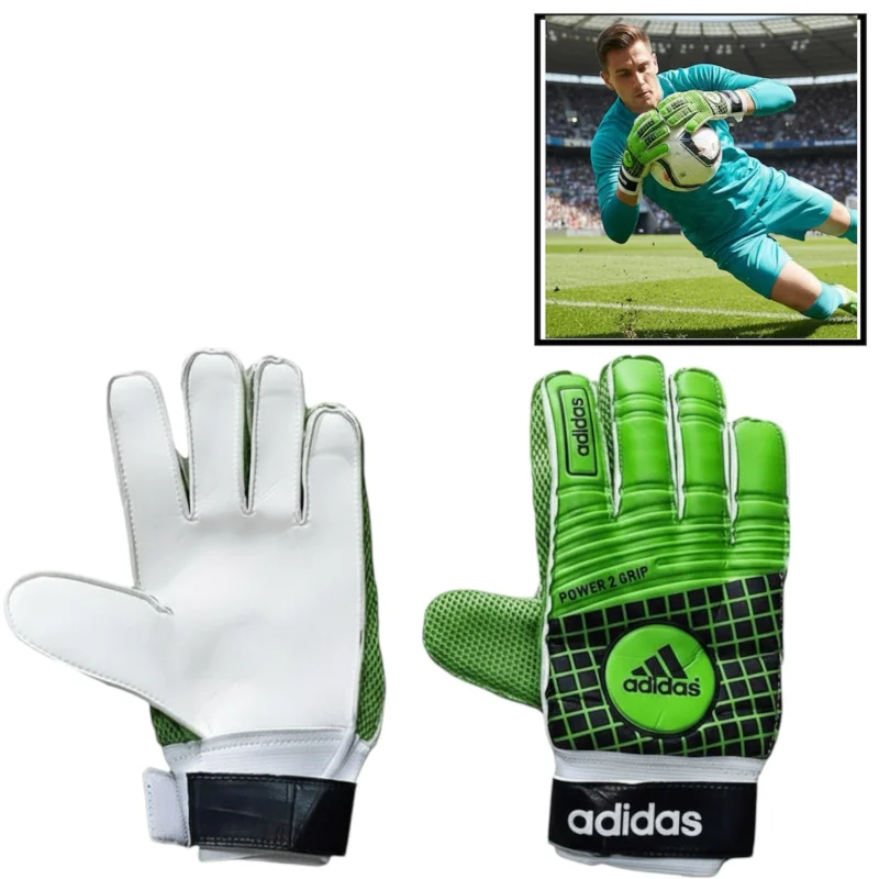 Football equipment and accessories Goalkeeper gloves, green, size 7 - WS1984