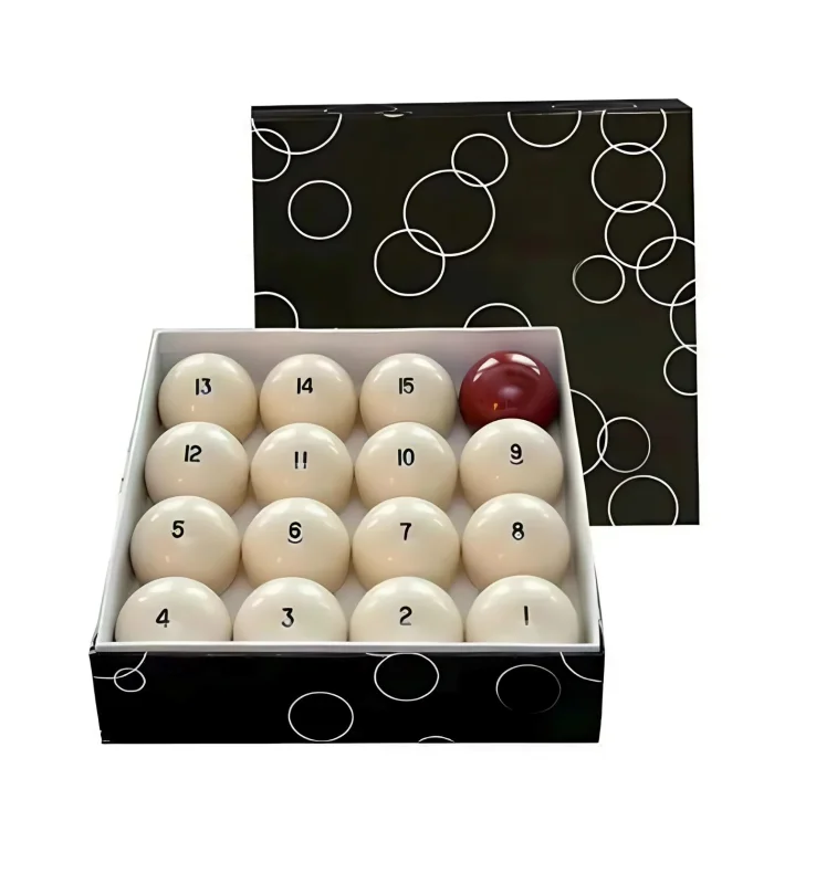 Bilyard üçün top dəsti WS0785, 68 mm, ağ/qırmızı