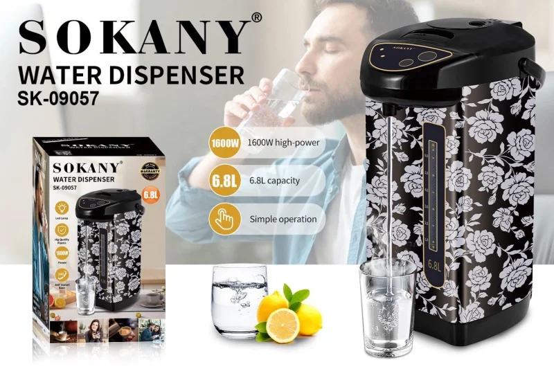 Termopot Sokany SK-09057, qara