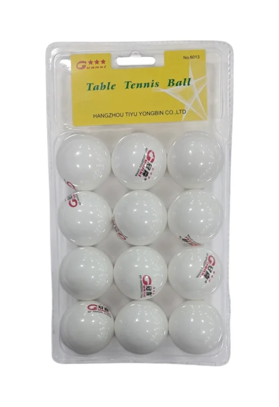Top dəsti masaüstü tennis üçün, 12 əd, ağ - WS0866
