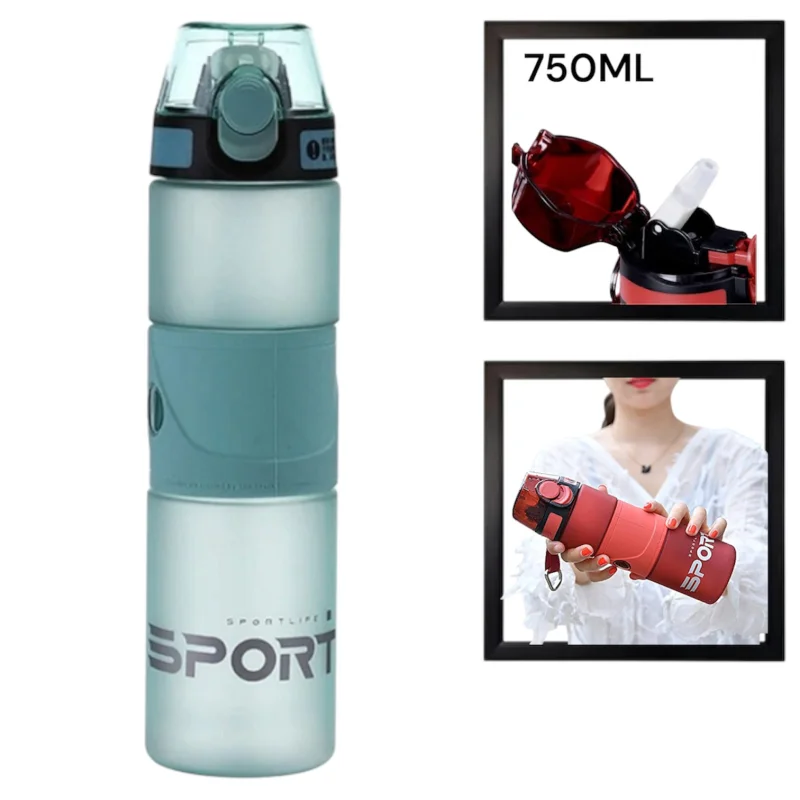 İdman su qabı WS1268, mavi, 750 ml