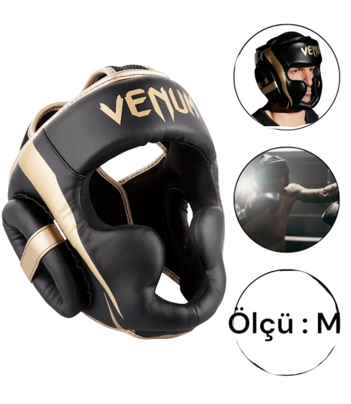 Protective helmet WS1195, artificial leather, black/gold, size M