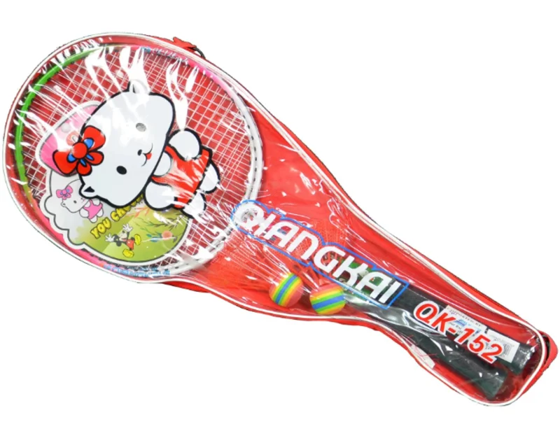Badminton racket set WS0814, red