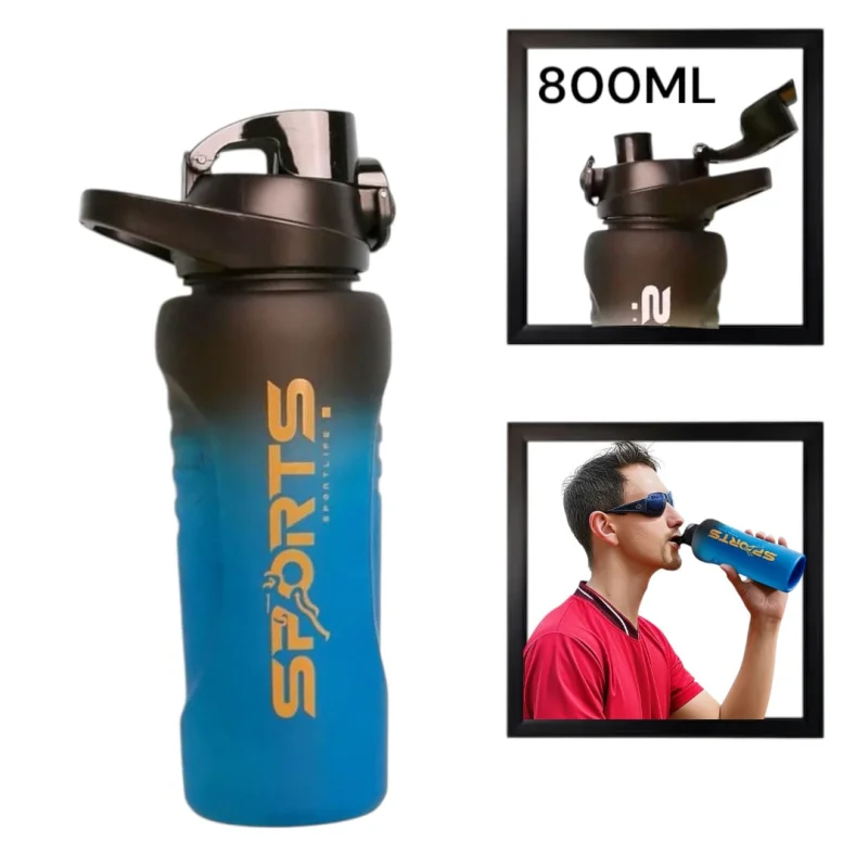 İdman su qabı Sports WS1300, mavi, 800 ml