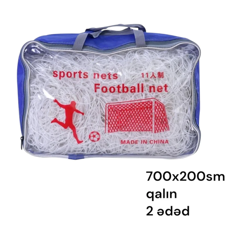 Soccer goal net, 7x2 m, thick, 2 pieces, thickness 5 mm - WS1718