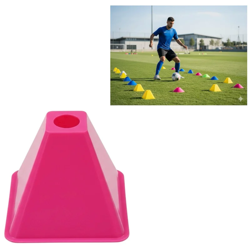Exercise cone WS1864, plastic, 10 cm, pink