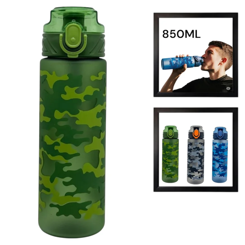 Sports water bottle WS1295, green, 850 ml