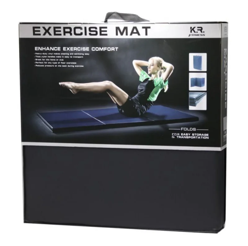 Fitness mat WS0680, black, 180x60x2.5 cm