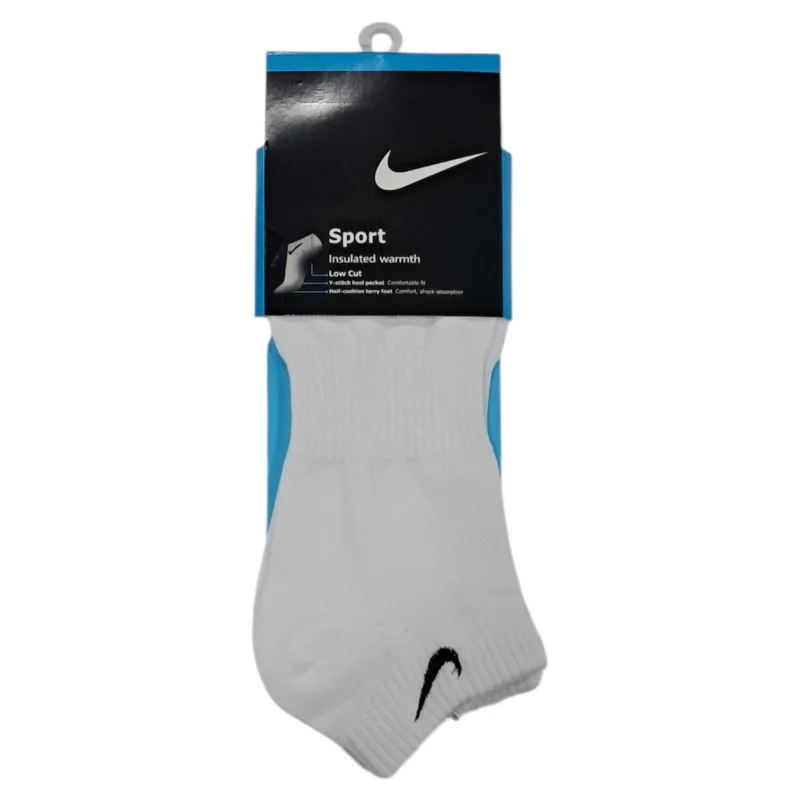 Носки Nike, белые, короткие, с логотипом - WS1506