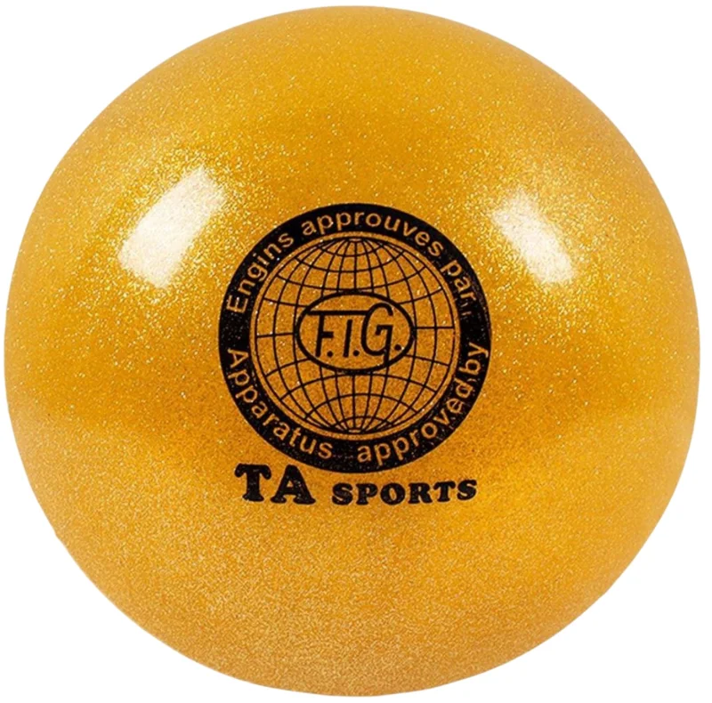 Rhythmic gymnastics ball WS0660, gold, 16 cm