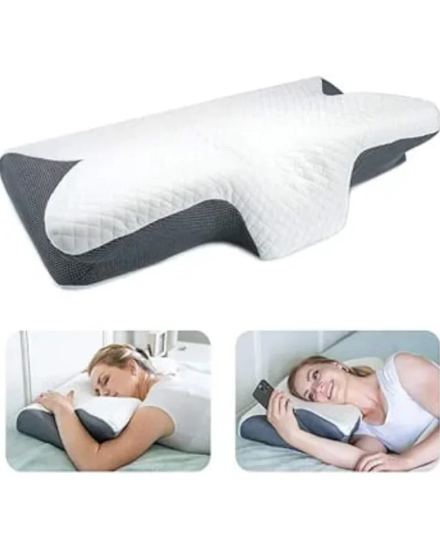 Orthopedic pillow, polyester, white, 70x40x20 cm