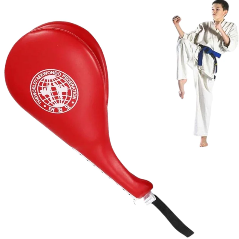 Taekvando üçün lapa WS1116, uzunluq 39×20 sm, tutacaq 19 sm, qırmızı