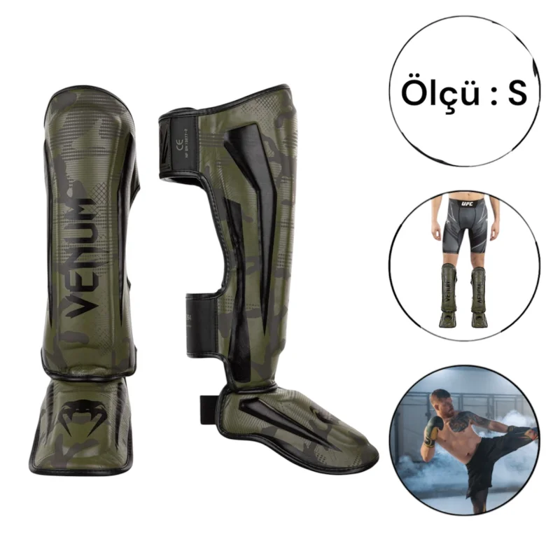 Перчатки для кикбоксинга Venum WS1219, цвет хаки, размер S.
