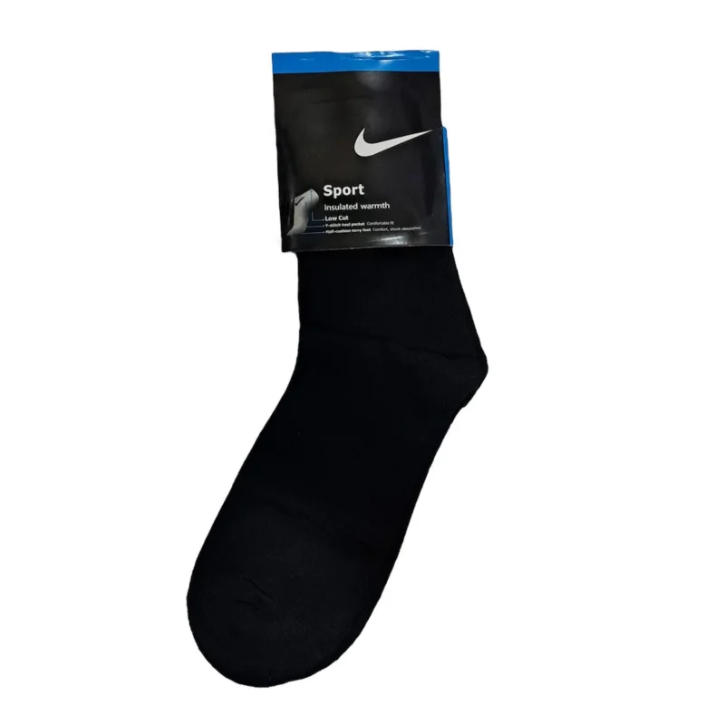 Socks Nike, black, medium length, with logo, high quality and comfortable - WS1505
