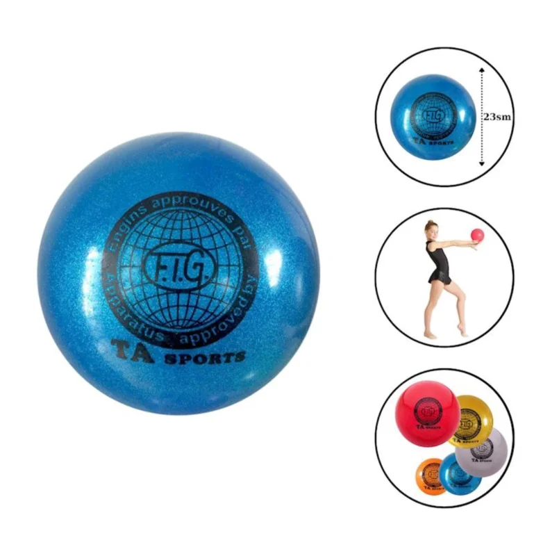 Bədii gimnastika üçün top WS0659, göy, 23 sm